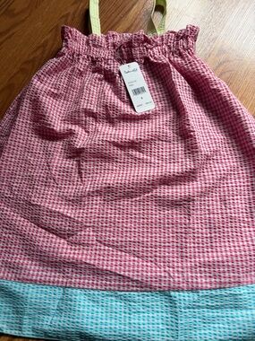 Splendid Pink Gingham Dress with Yellow Straps